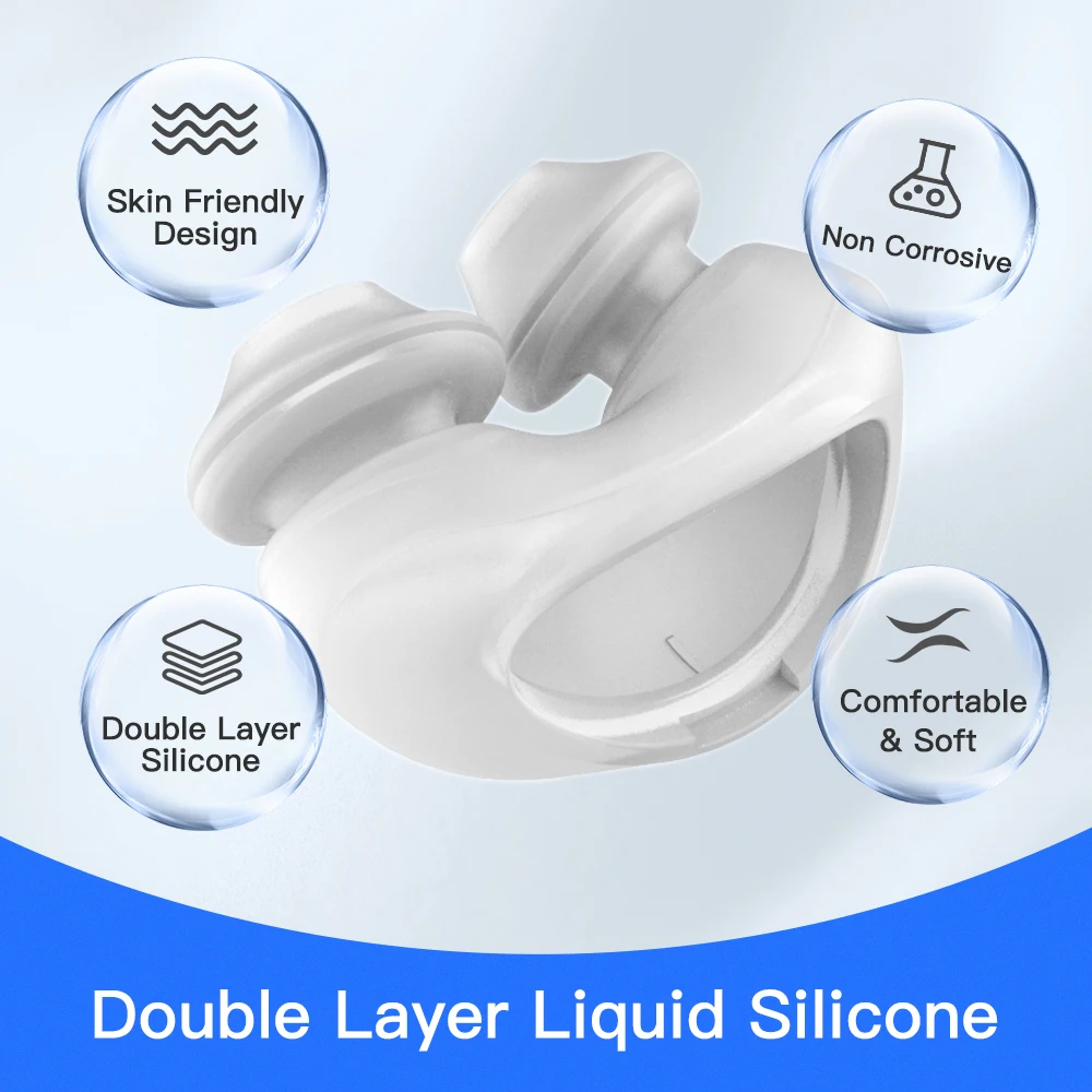 Nasal Pillow Mask CPAP Nasal Mask Anti Snoring Sleep Apnea with Headgear S M L Pads Suitable for Auto CPAP BIPAP Machine OSA CSA