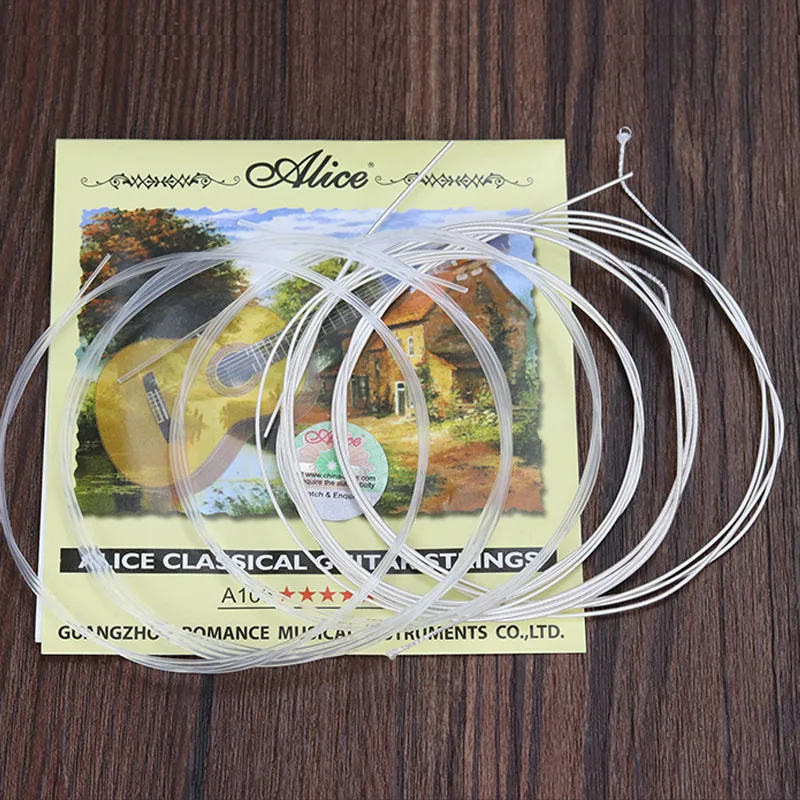 

Alice Classical Guitar Strings 1 Set 6Pcs A106 Clear Nylon And Silver Plated Copper Wound Guitar Parts Accessories