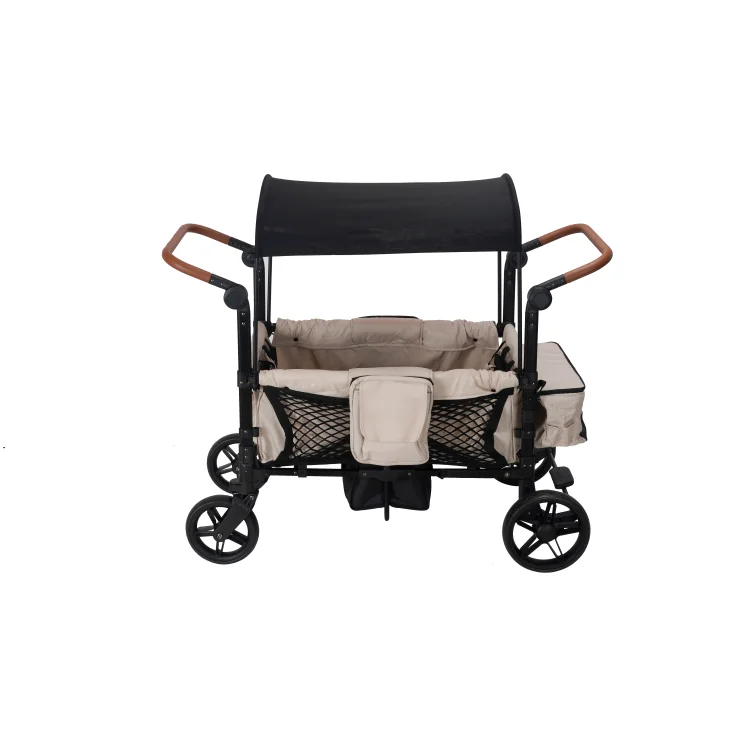 Chinese High Quality 2 in 1 folding wagon manufacturer Luxury Folding Stroller Wagon for 4 Kids