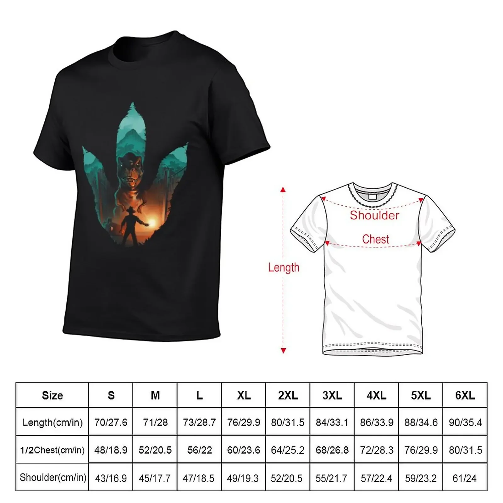 Jurassic Footprint T-Shirt oversizeds anime clothes workout shirts for men