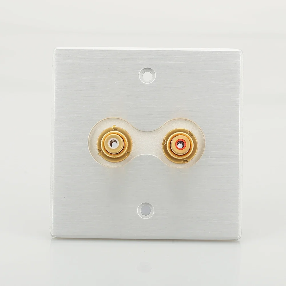 Hi-end home theater banhado a ouro 2 vias tomada rca de parede hifi rca jack tomada audiophile rca na parede