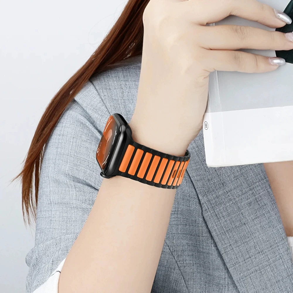 Sport Straps for Apple watch Ultra 4 3 2 49mm band 46mm 45mm 42 40 44mm Silicone link bracelet iwatch Series 12 11 10 9 8 7 6 SE