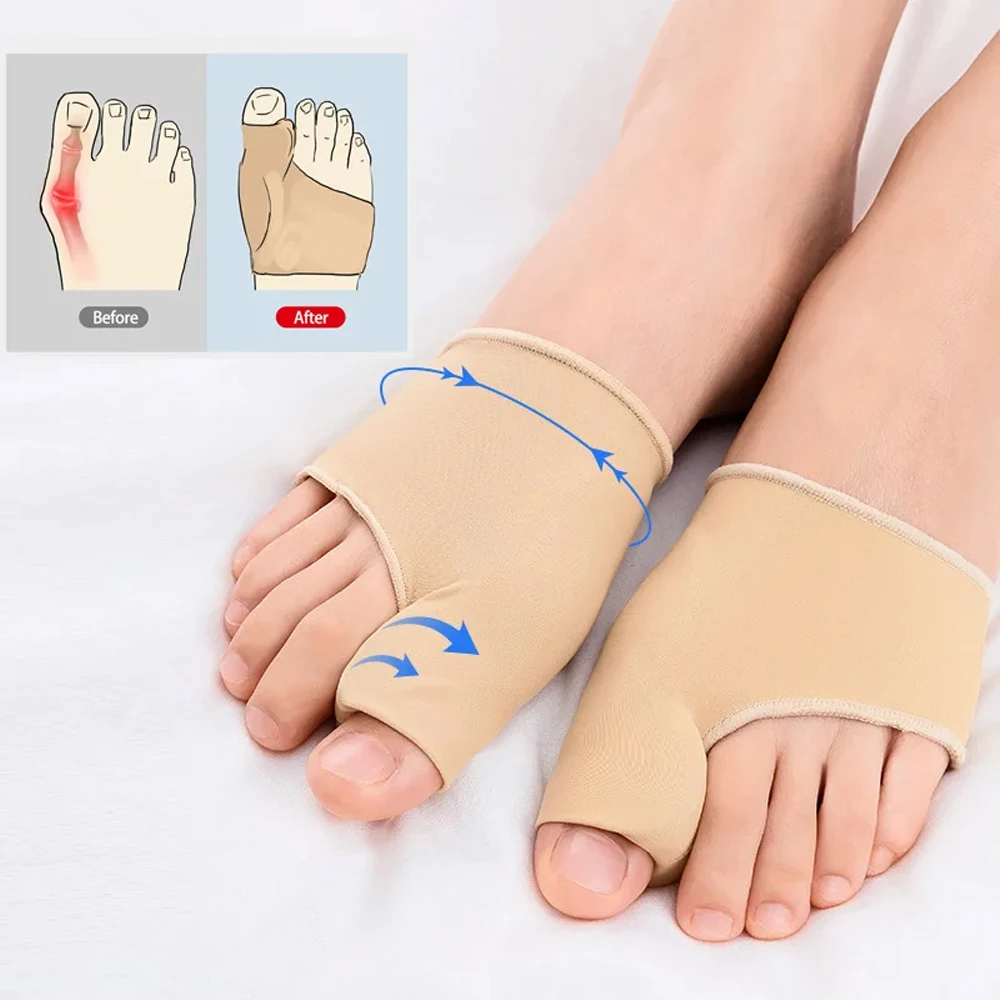 

2Pcs Toe Separator Feet Bone Thumb Adjuster Hallux Valgus Bunion Corrector Orthotics Correction Pedicure Sock Straightener Tools