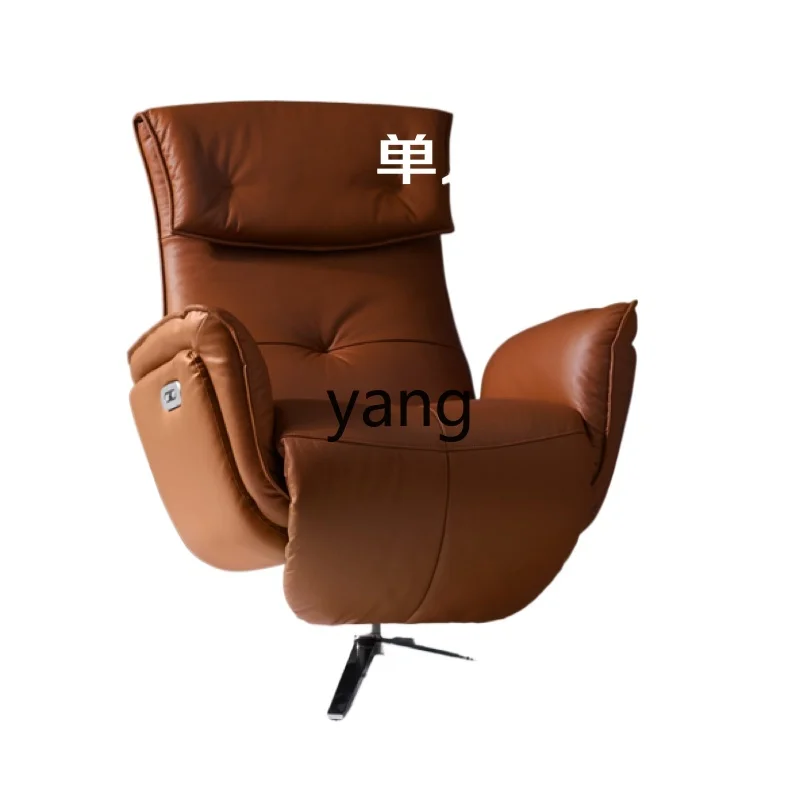 

YJQ electric sofa first layer real cowhide multi-functional household single recliner adjustable double motor