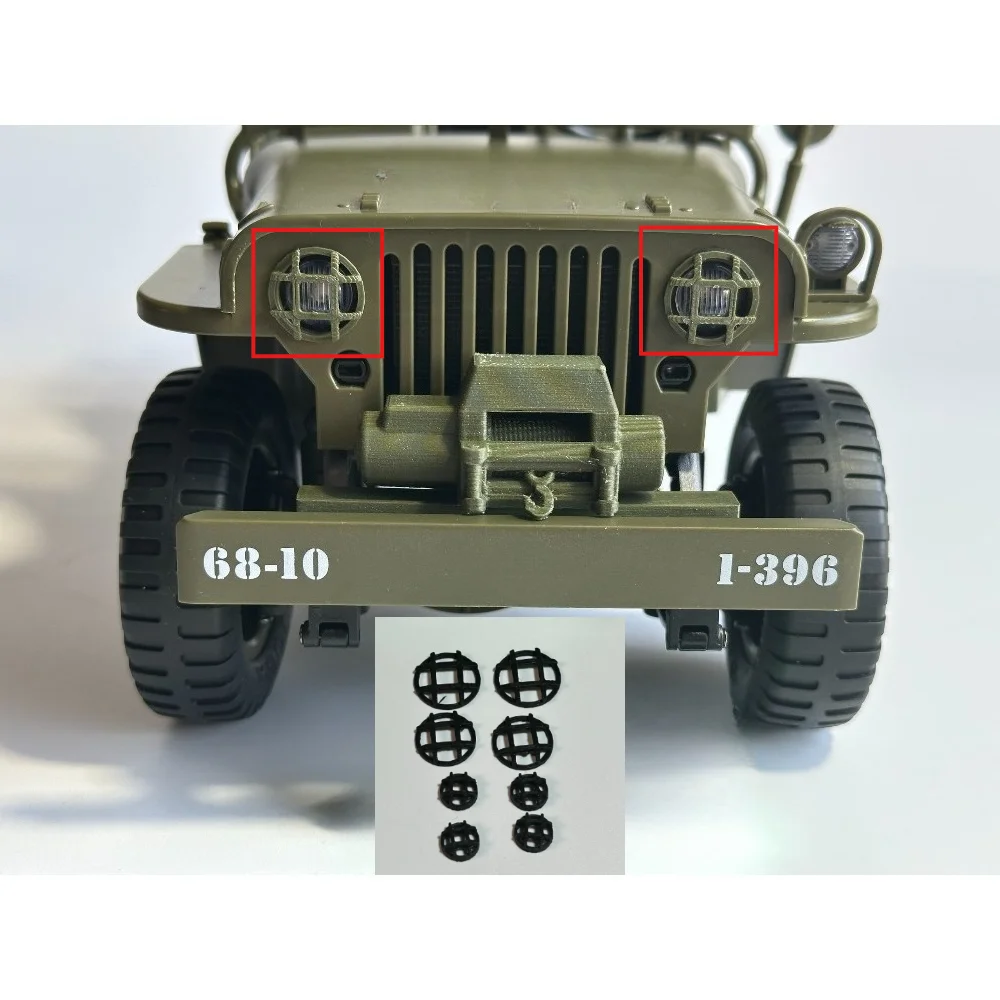 Scale Simulation Full Lamp Cover custom size RC Crawler Hobby Part for JJRC C8815 1/10 Off Road RC Vehicle Upgrade Accessory