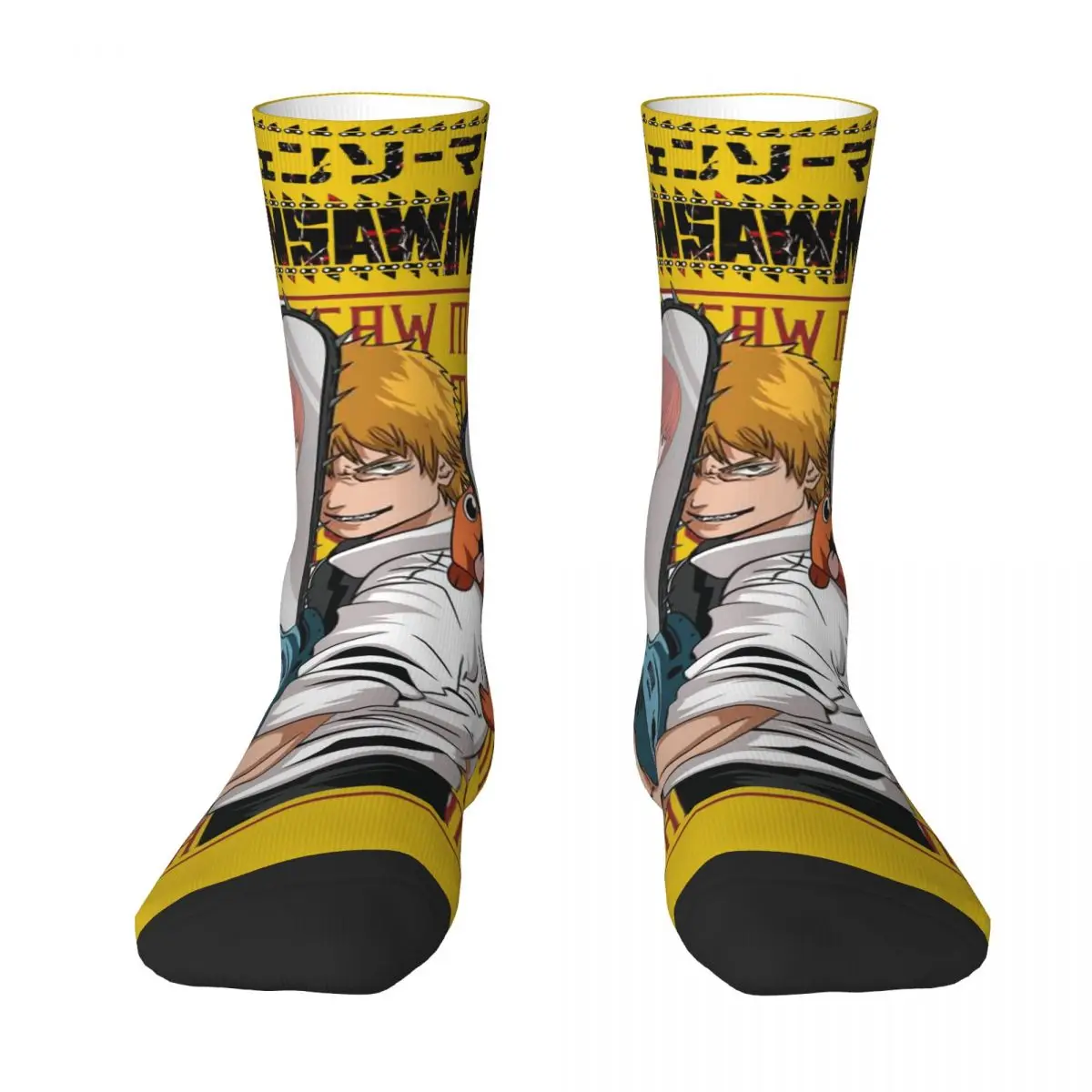 Anime Chainsaw Man Acid cosy Unisex Socks,Cycling Happy 3D printing Socks,Street Style Crazy Sock