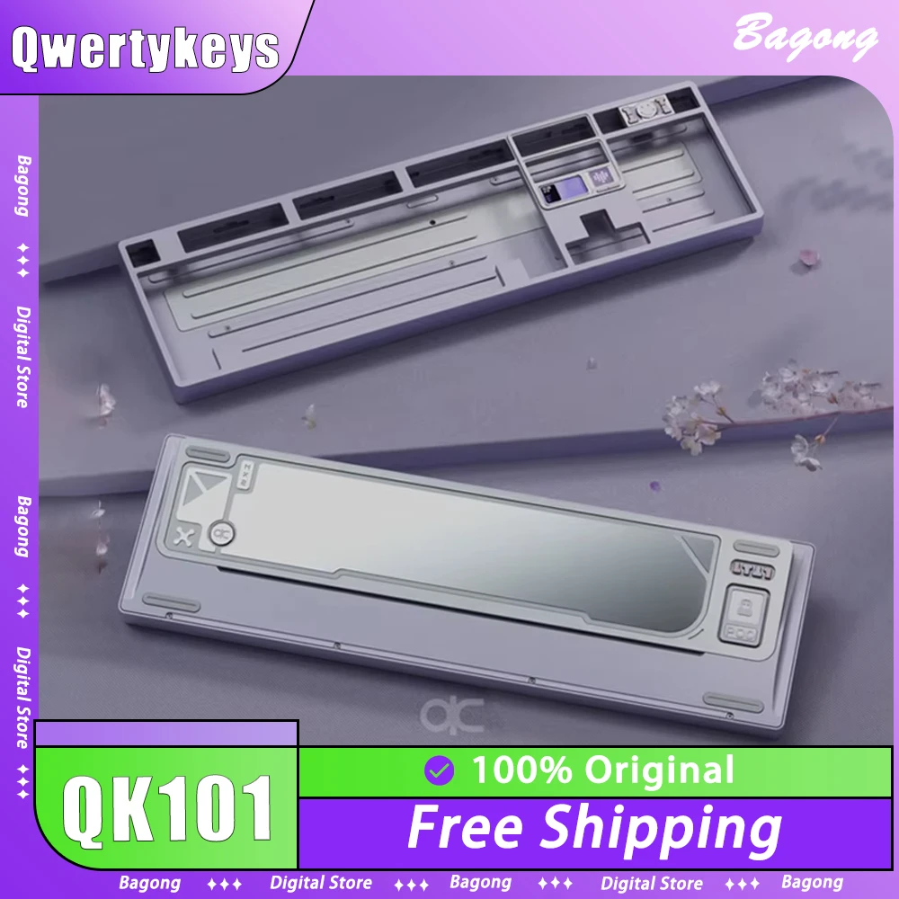 Qwertykeys QK101 Mechanical Keyboard Kit Three Mode Wireless Keyboard Customized Aluminum Alloy Keyboard Kits PC Accessories