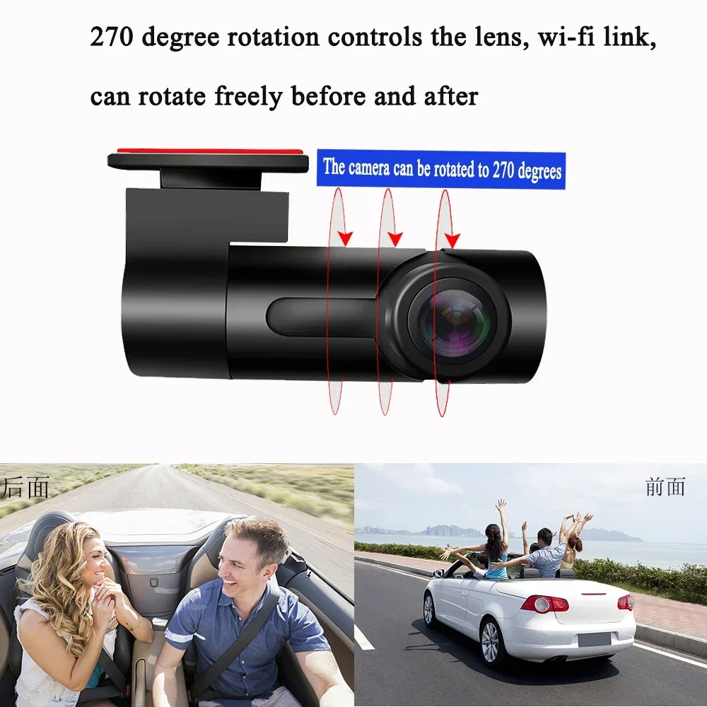 

WiFi Mini Wireless Car Camera 720P Driving Recorder Video Recorder Mini Driving Recorder Suitable for Car Home Indoor G10