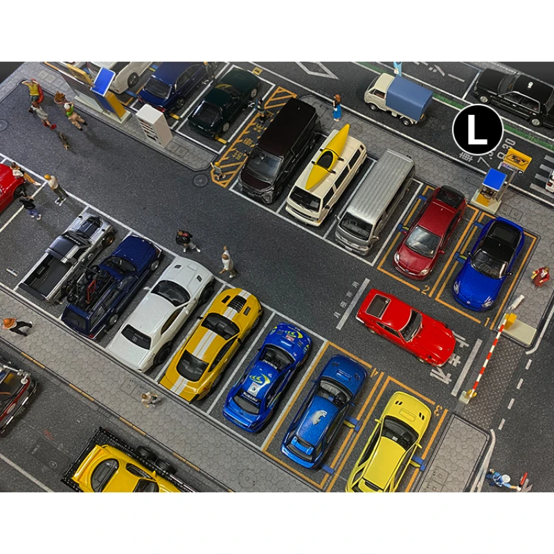 1:64 Scale Model 100X50cm Car Mat Tokyo Streets Road Scene Accessory Parking Lot Mat For Diecast Vehicle Display Mouse Pad Gifts