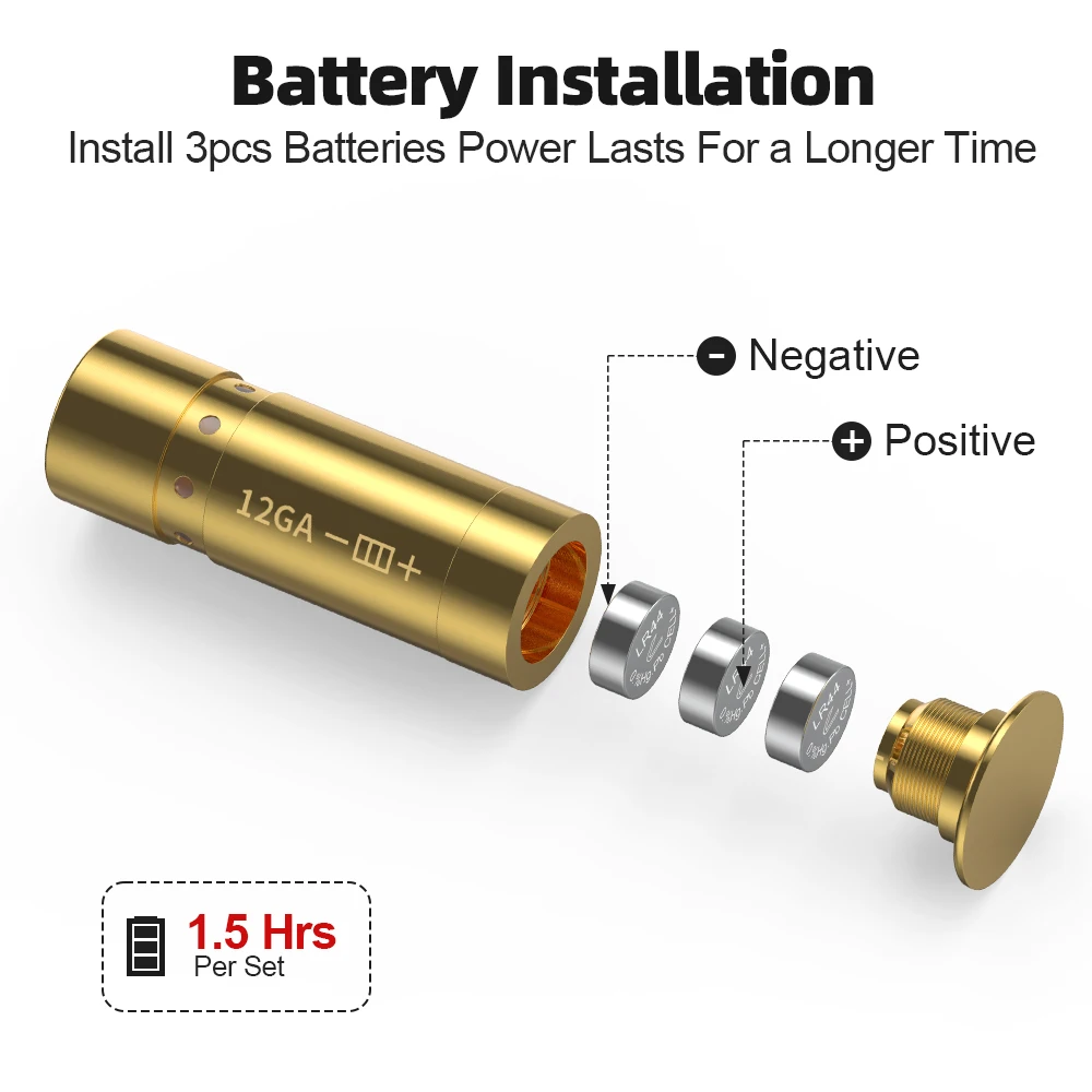 Schnelles Null- und hochpräzises Laservisier für 12GA – keine Anpassung erforderlich.