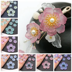 10pcs Flora Petal 16x17mm Lampwork Crystal Glass Loose Pendants Beads for Jewelry Making DIY Crafts Flower Findings