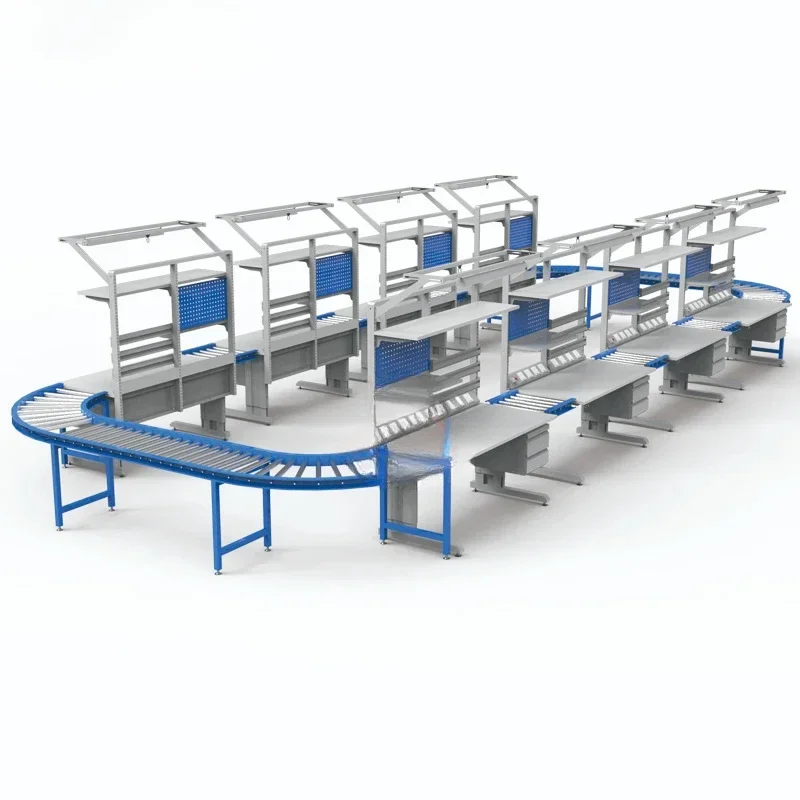 automatic assembly roller production line with working table for electric bike