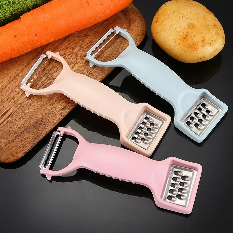 Multifunctional Vegetable and Fruit Peeler, Julienne Cutter Tool, Carrot and Cucumber Peeler, Double Head Kitchen Gadgets