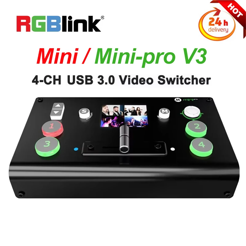 

Видеопереключатель RGBlink Mini/Mini-pro V3, 4 канала, ПК, управление через приложение, USB3.0, распределительная плата с Т-образной панелью для детской комнаты