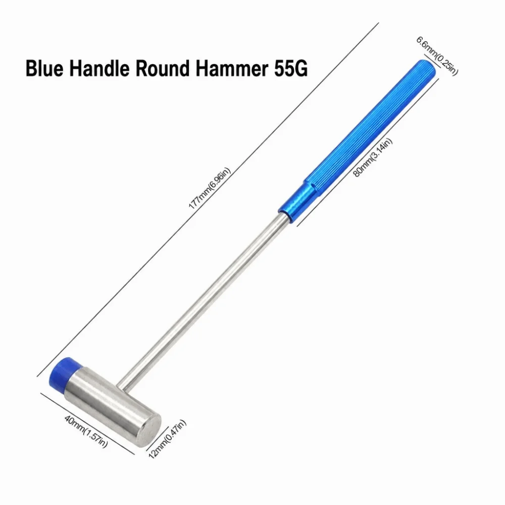 Multi-size Mini Hammer Rubber & Metal Dual Hardness Watch Repair Hammer Compact Design Metal Body Handcraft Hammer
