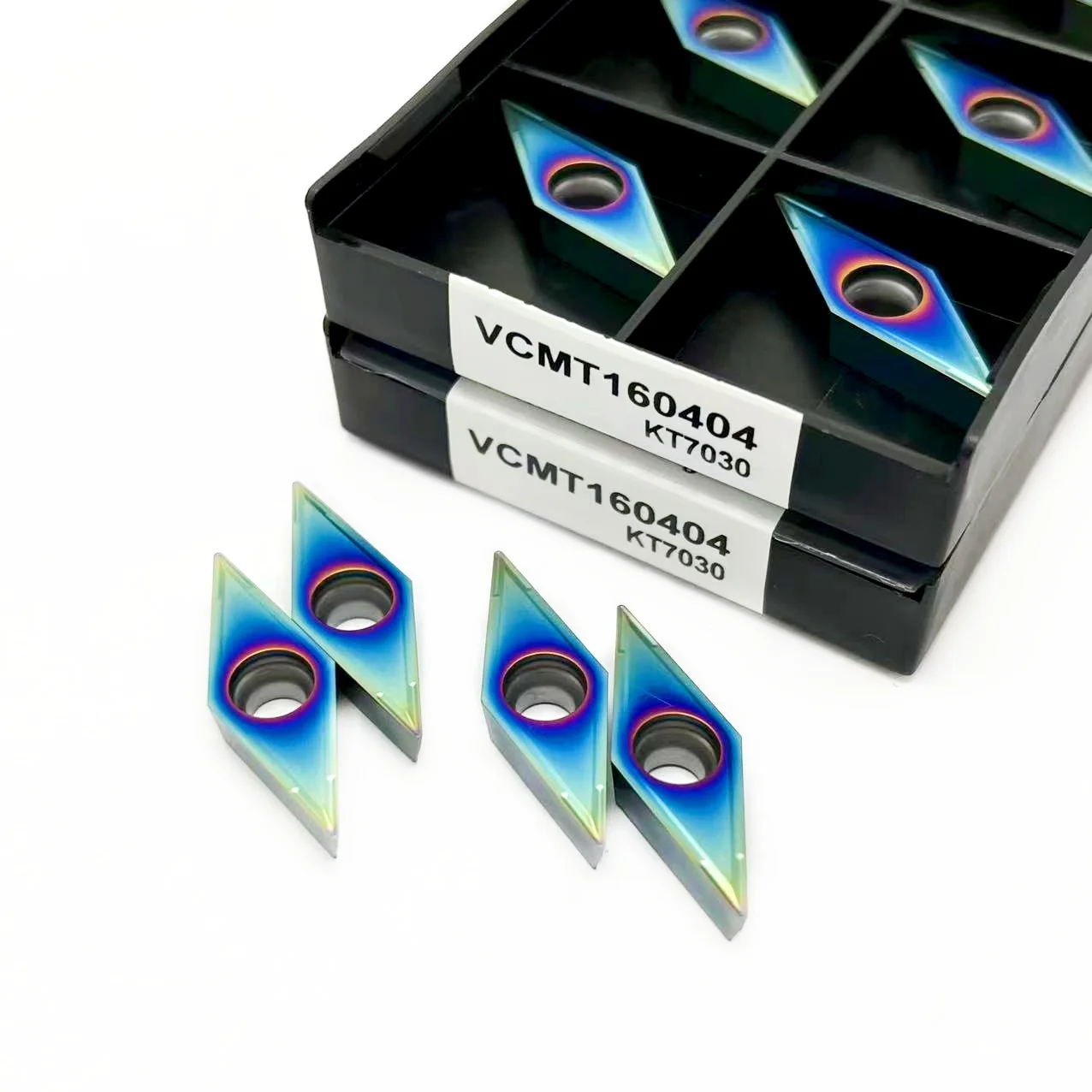 Herramienta de torneado interno VCMT160404 KT7030, insertos de carburo, herramientas de torno, inserto CNC VCMT 160408 KT7030, herramienta de corte de alta calidad