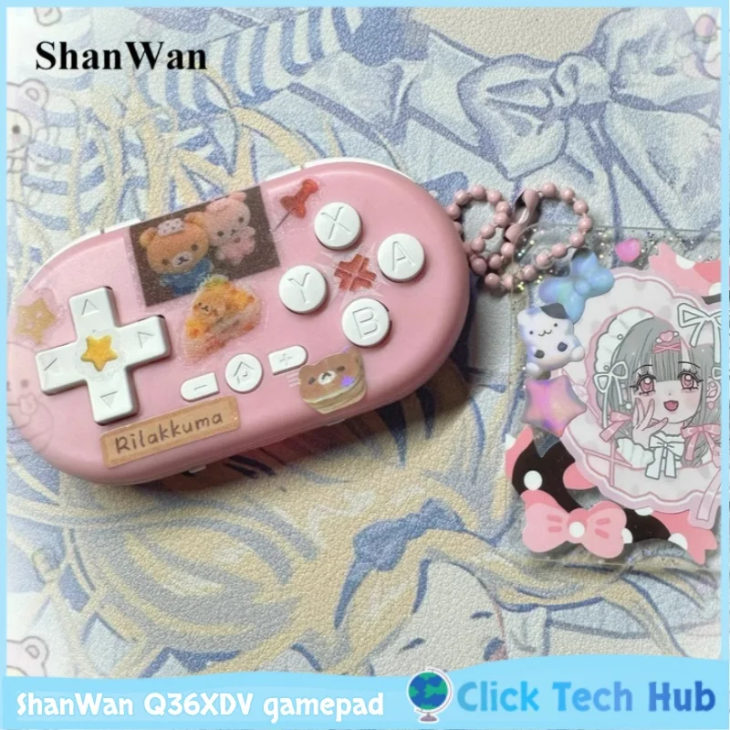 ShanWan Q36XDV gamepad ligero mini controlador de juego coleccionable inalámbrico Bluetooth conectividad portátil de múltiples plataforma