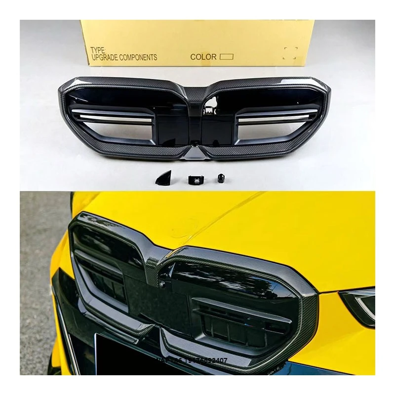 

New for 5 Series G90 Dry Carbon Front Bumper with Exhaust Cut-Outs-Bolt-On Universal Fitment Retrofit Upgrade (Protection)