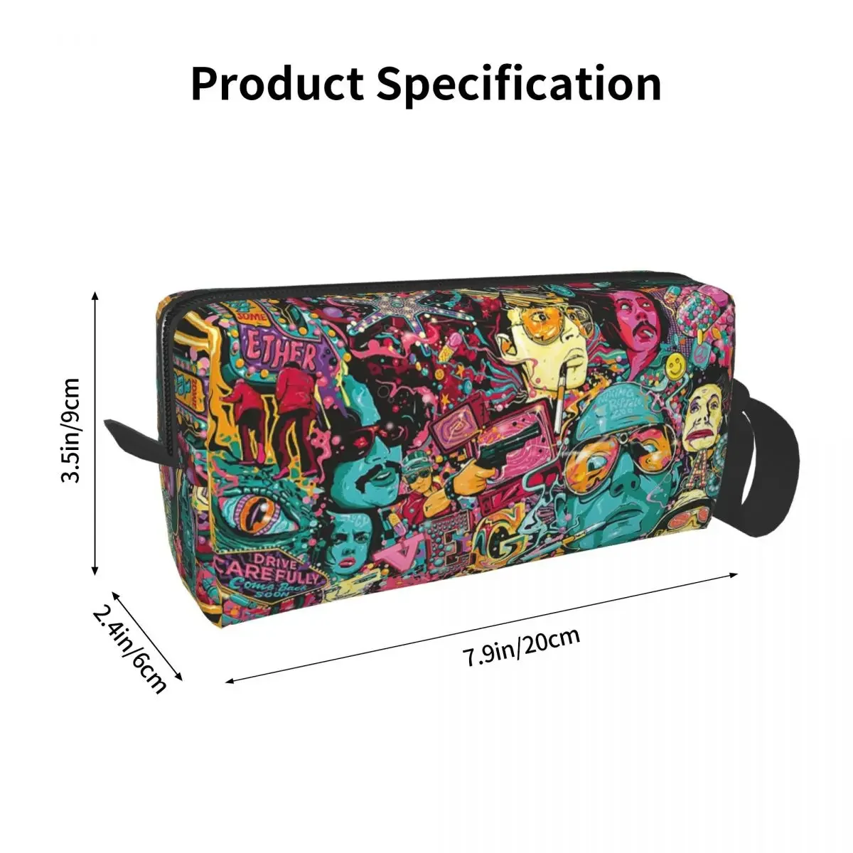 Fear And Loathing In Las Vegas Art Makeup Bag Cosmetic Organizer Dopp Kit Toiletry Cosmetic Bag for Women Beauty Pencil Case