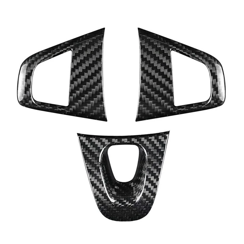 

Real Dry Carbon Fiber Steering Wheel Trim Kit For Renault Fluence Megane 3 RS Scenic 2009-2015 Car Accessories