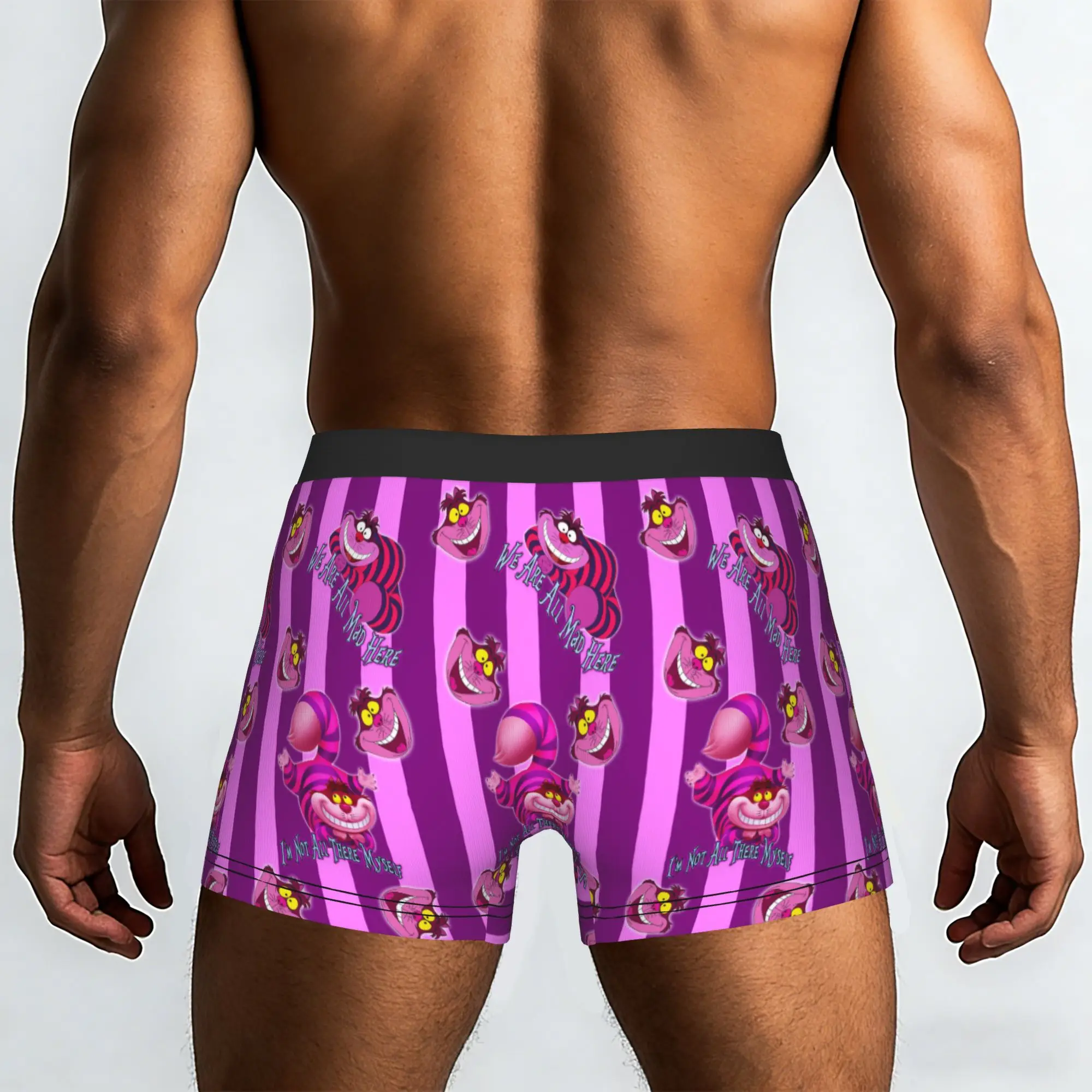 Customized Male Fashion C-Cheshire Anime Cat Underwear  Boxer Briefs Breathable Shorts Panties Underpants
