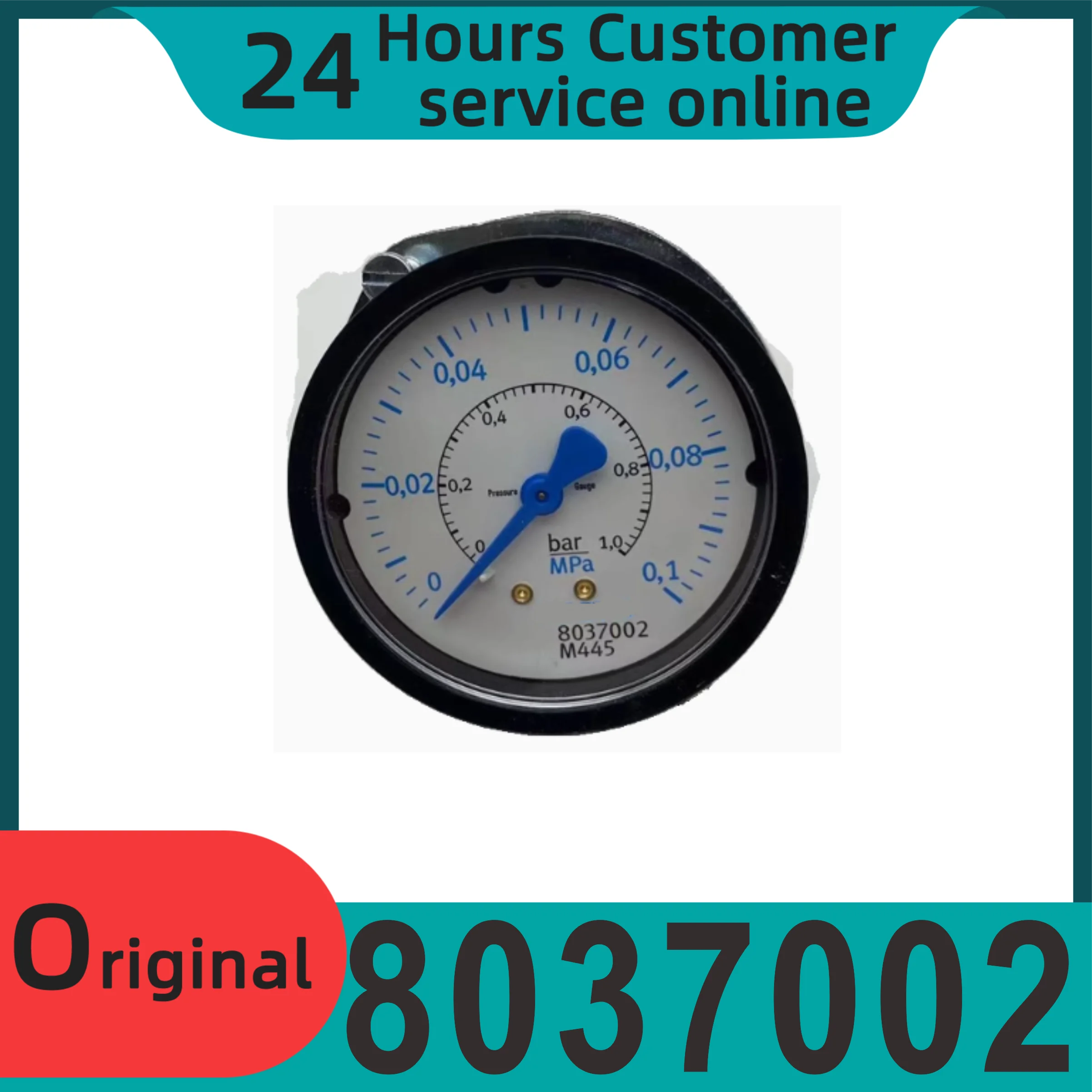 

Brand new original Y63 gauge diameter pressure gauge PAGN-P-63-0.1M-G14-1 8037002