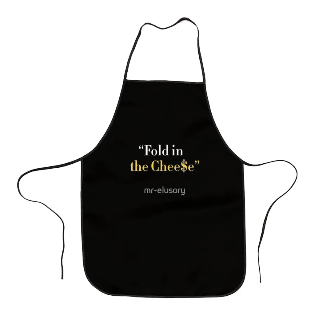 

Fashion Design Fold in the Cheese Apron Store Logo For Women Gift Composite Fabric Cleaning Pinafore