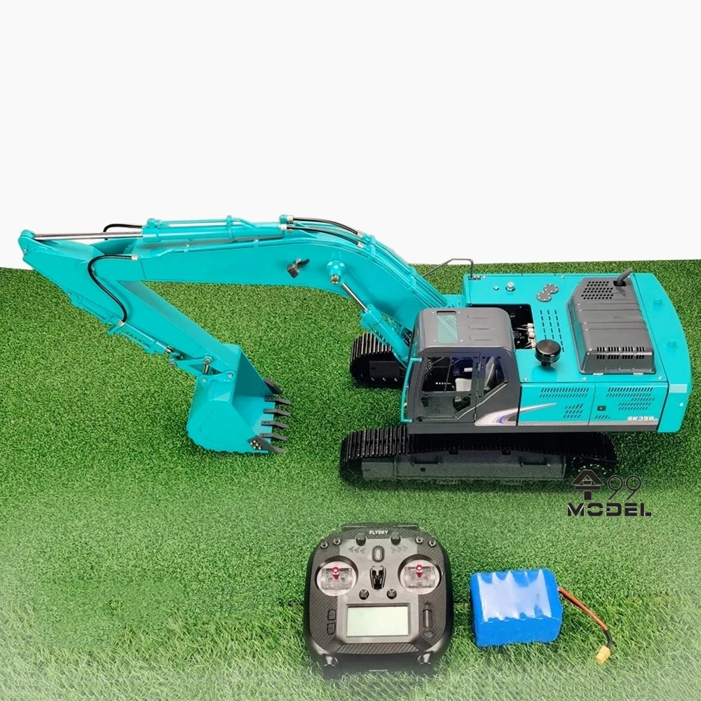 350 Hydraulic RC Excavator Metal Model 1/14 Tracked Excavator Construction Machinery RTR Version Remote Control Truck Model Toy