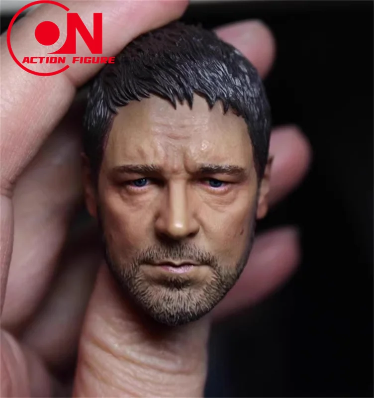 1/6 Scale Russell Ira Crowe Head Sculpt Gladiator Head Carving Model Fit 12-inch Soldier Action Figure Body Dolls