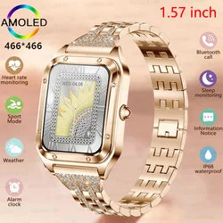 2024New Ultra Thin Smart Watch For Women Full Touch Screen Bluetooth Call IP68 Waterproof Sports Fitness Tracker Lady Smartwatch