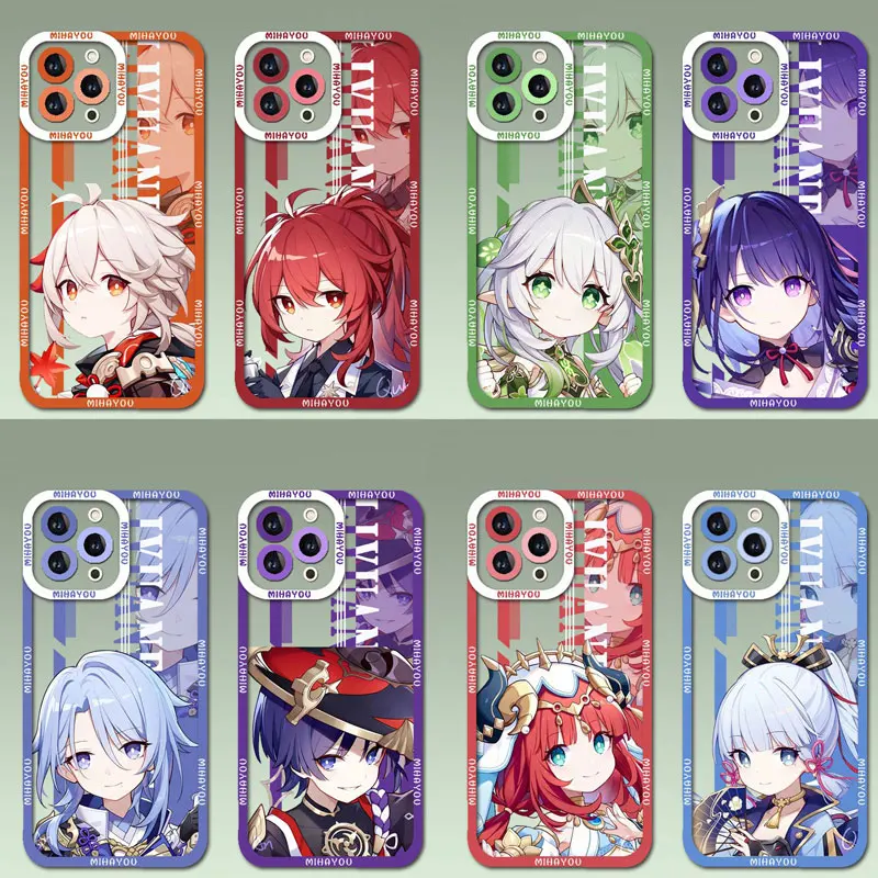 For Infinix Note 12 G96 12 VIP Case Infinix Note 30 30i 30 Pro Cover Genshin Impact Raiden Ayato Noelle Keqing Phone Case