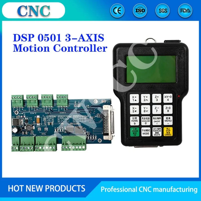 Free shipping offline 0501 DSP controller 3 axis CNC router system DSP0501 HKNC 0501HDDC handle remote English manual NEW CARVE