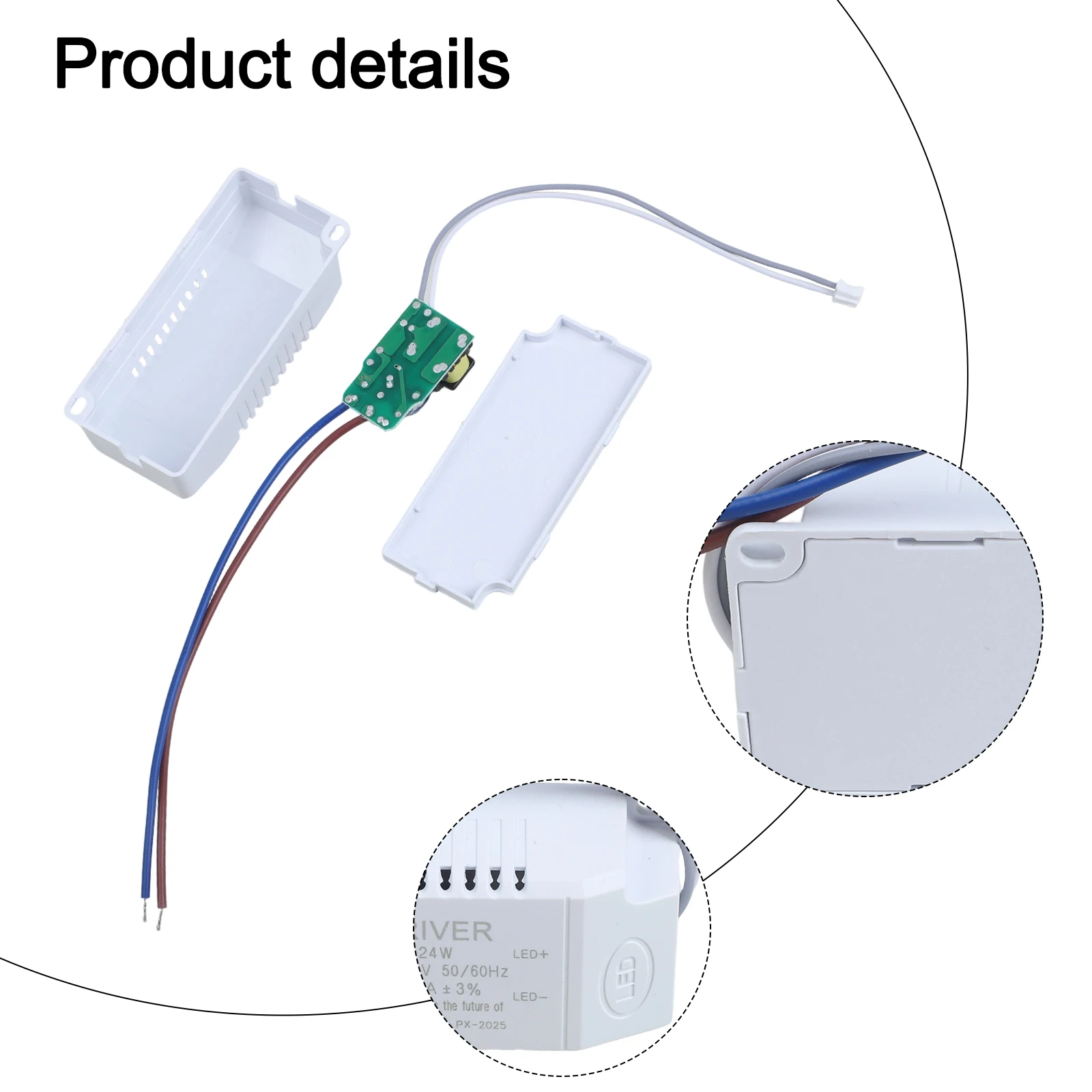 Constant Current LED Driver 8-24W External Power Supply Electronic Transformer for Indoor Lighting with AC110-265V Input Range