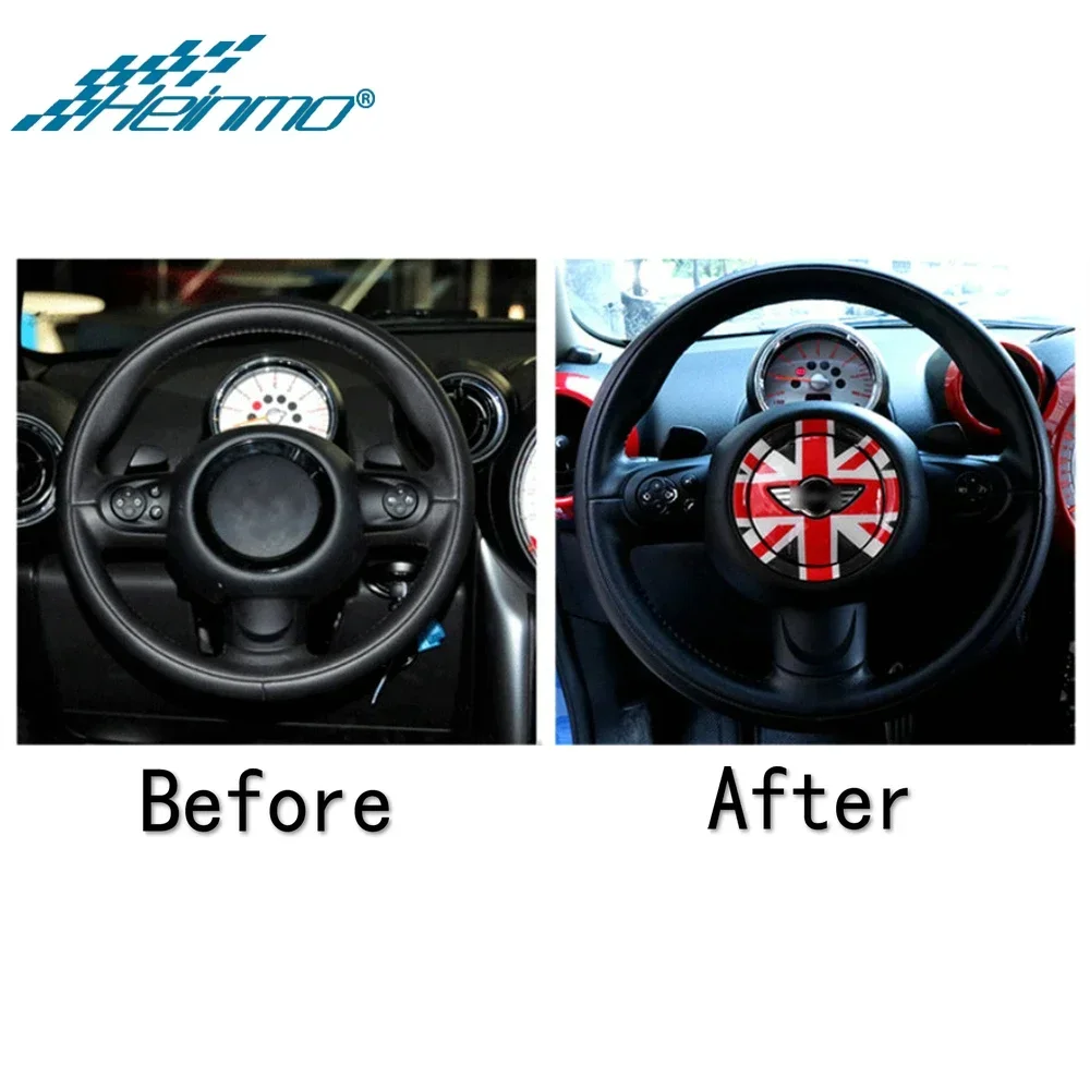 For MNI R60 Countryman Car Steering Wheel Center Housing Sticker for MINI Clubman R55 for MINI Cooper R56 R57 R58 R59 R61 Parts