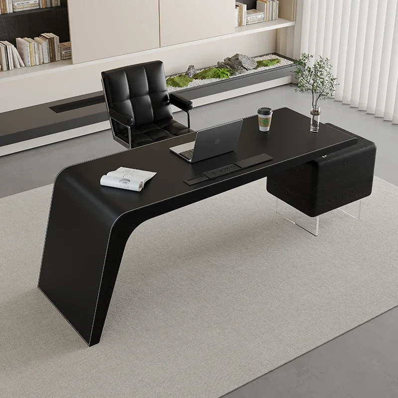 

Письменный стул, офисные столы, гостиная, роскошный менеджер, конференц-концертный компьютер, стоячий кабинет, черная мебель Escritorio