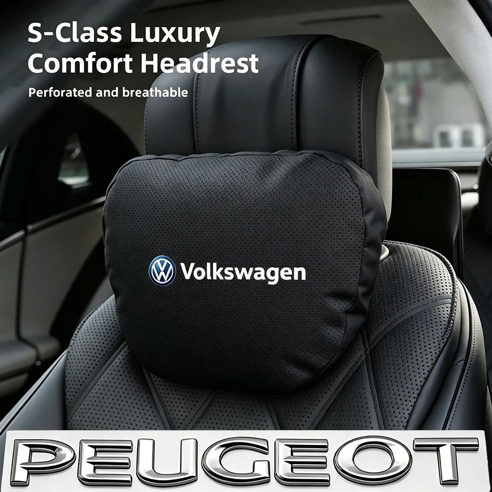 Auto-Kopfstütze Nackenstütze Sitz-Lendenkissen für VW Golf Tiguan T-Roc Polo Passat ID.4 T-Cross ID.3 Taigo ID.7 Atlas