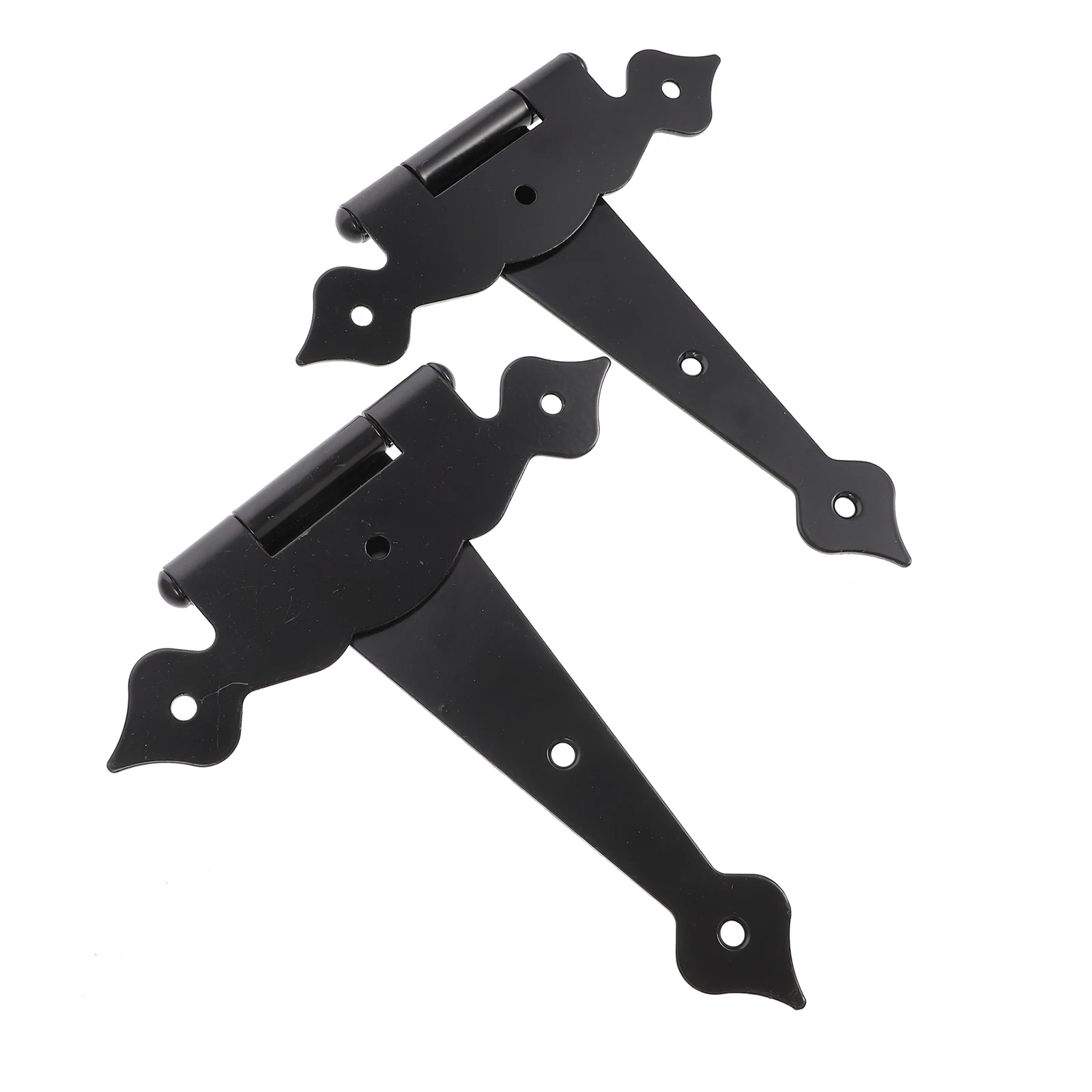 

2pcs Door Hinges Durable Solid Anti corrosion Smooth Surface Easy Install for Cabinets Wardrobes T shaped Iron Furniture Hinges