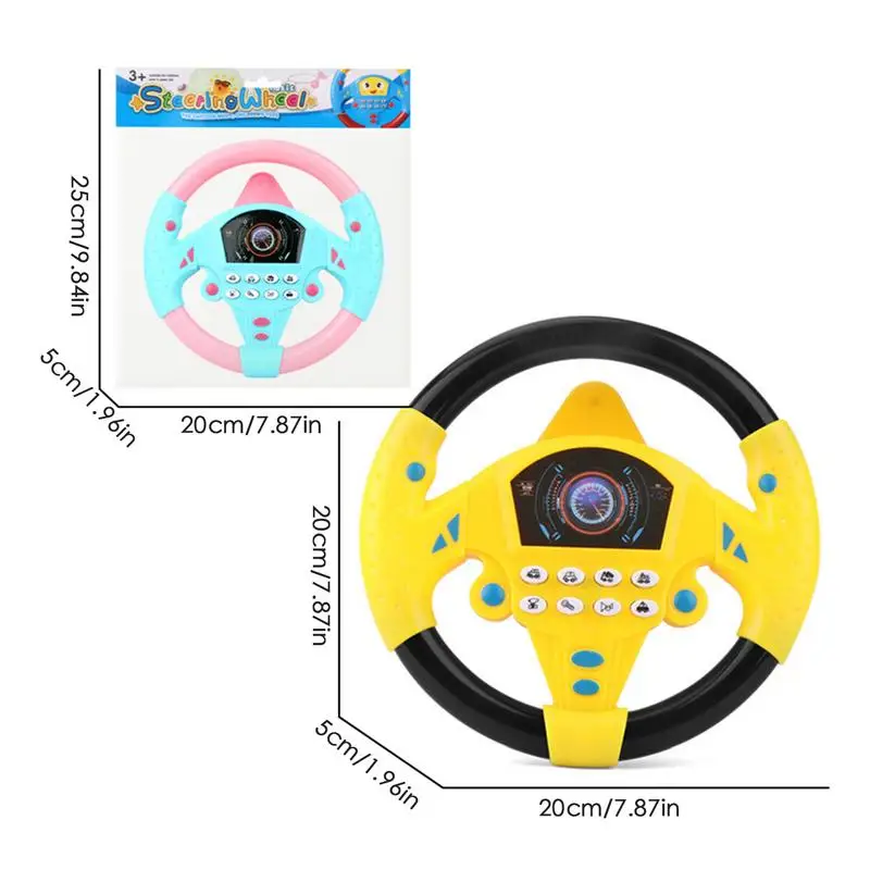 Fake Steering Wheel Toys for Kids, Rotatable Interactive Driving Game, Simulated Driving Controller, Early Educational Toys