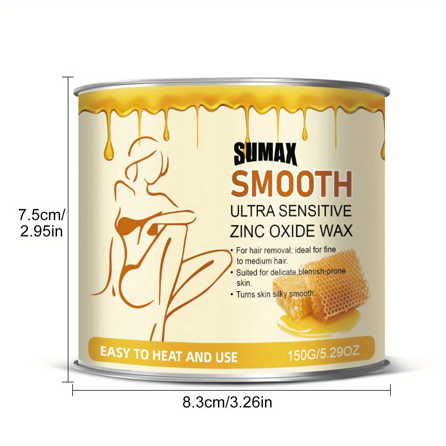 مكونات العسل - حبوب الشمع، سريعة وغير مؤلمة، مناسبة للجميع، العناية اليومية بإزالة الشعر لكل من الرجال والنساء