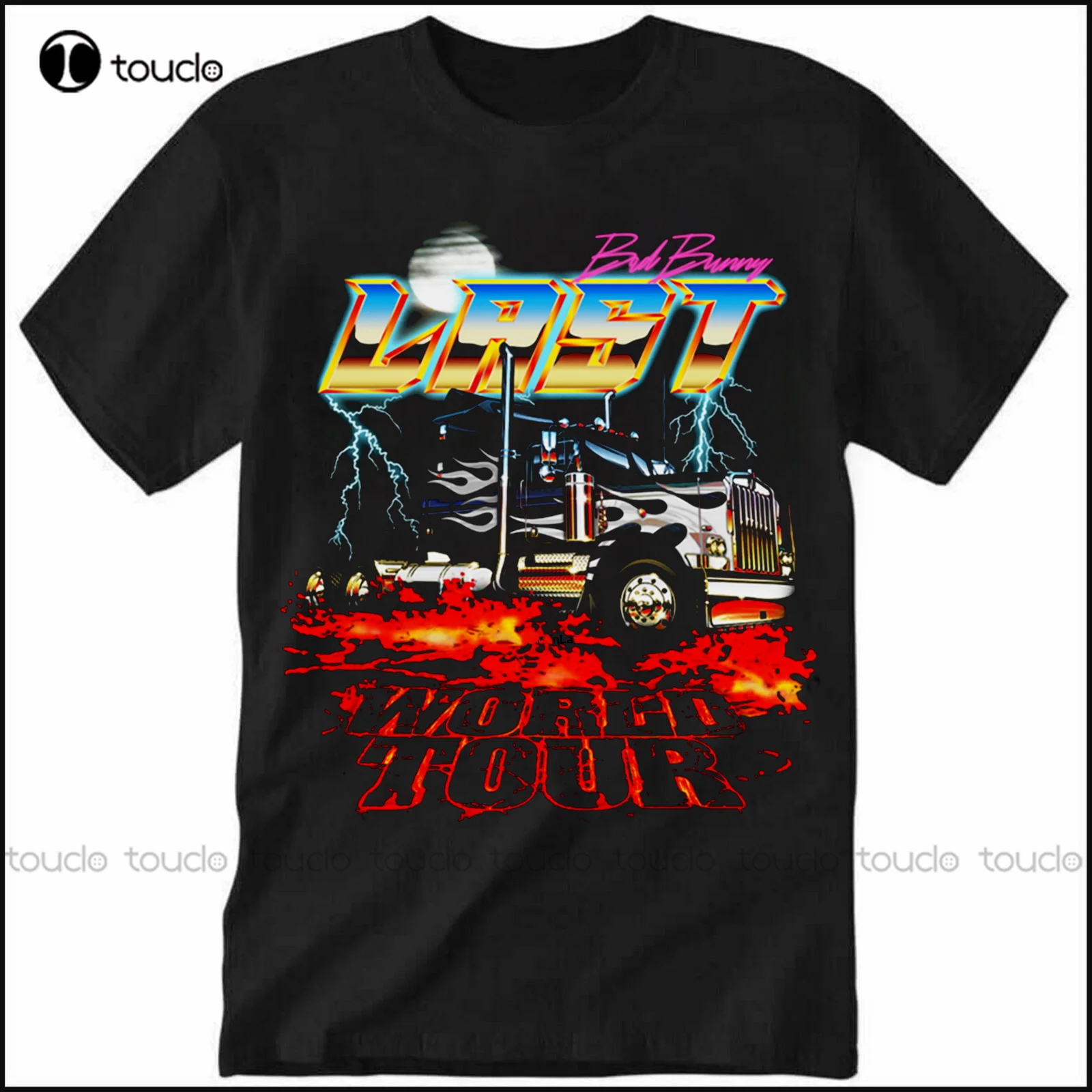 New Bad Bunny The Last Tour In The World Vintage Classic  T-Shirt Black S-5Xl Teacher Shirts mens workout shirts Unisex