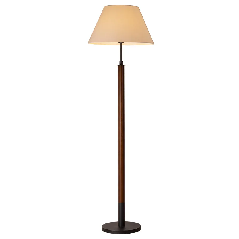 Floor lamp solid wood light luxury high sense, living room sofa side bedroom bedside adjustable