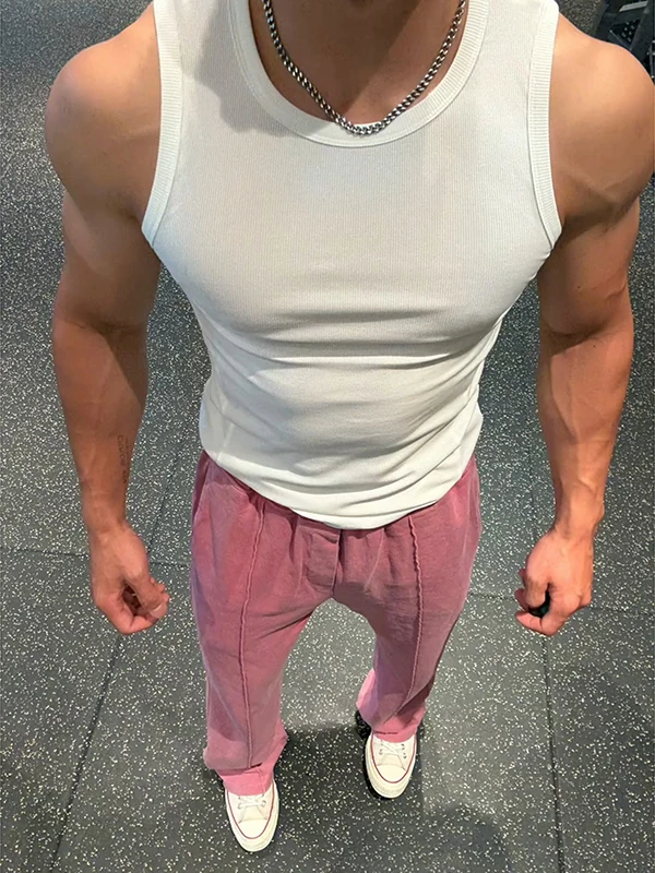 

American Sle White Fitn Tank Top Men Summer Slim Fit Muscle ow Svel T-irt Tight Inner oulder Pad Sweatirt