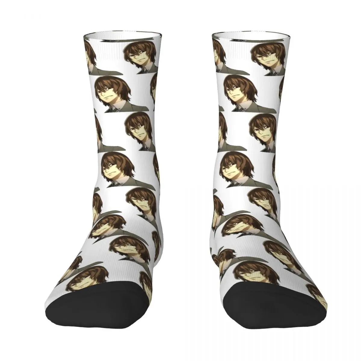 Men Socks The Many Faces Of Goro Akechi (2) Stockings Autumn Harajuku Soft Breathable Socks Printed Running Anti-Slip Socks