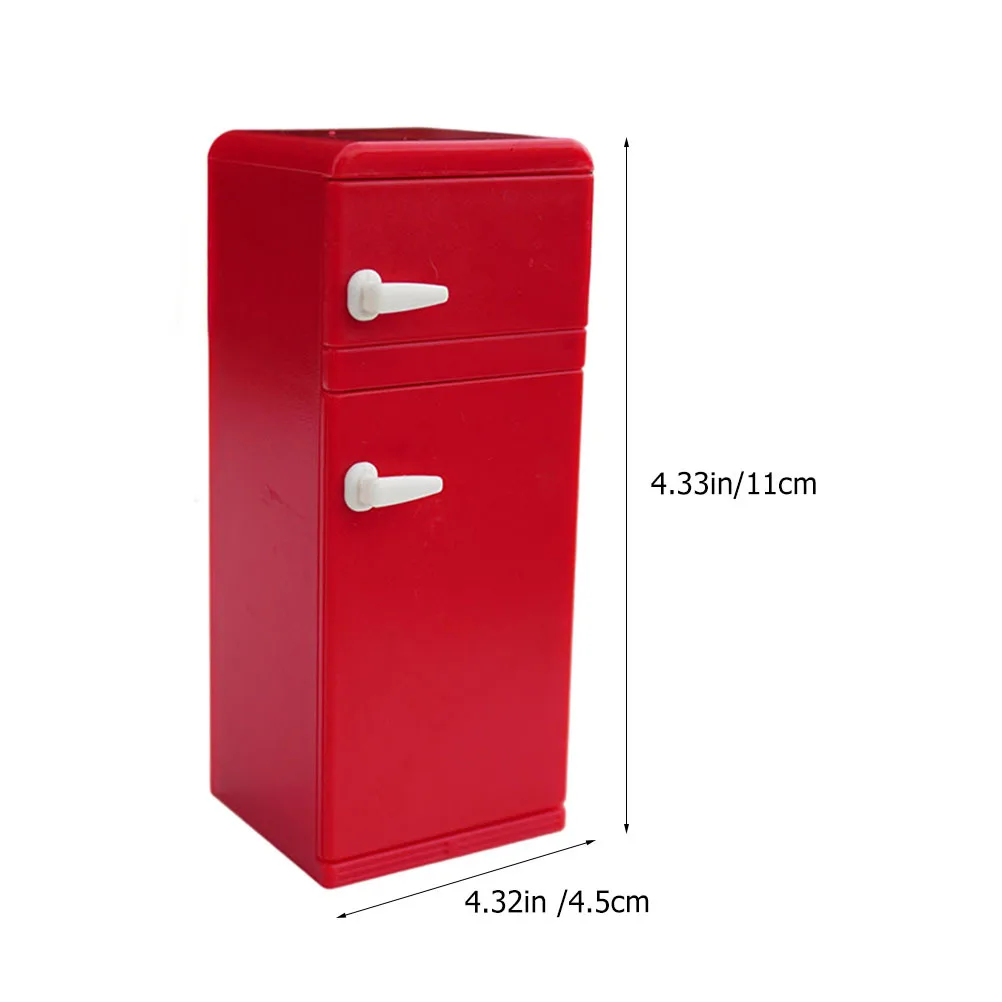 Simulation Mini-Kühlschrank, Spielzeug, Miniatur-Sachen für Kinder, langlebig, exquisites Design, interaktives Lernwerkzeug