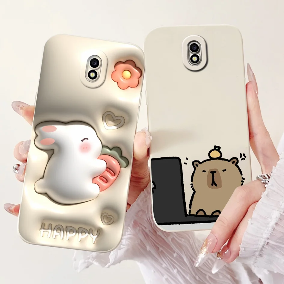 For Samsung J7 Pro 2017 Case J7 2017 SM-J730F Cover Cute Cartoon Soft Silicone Matte TPU Funda For Samsung J3 J5 Pro 2017 Bumper