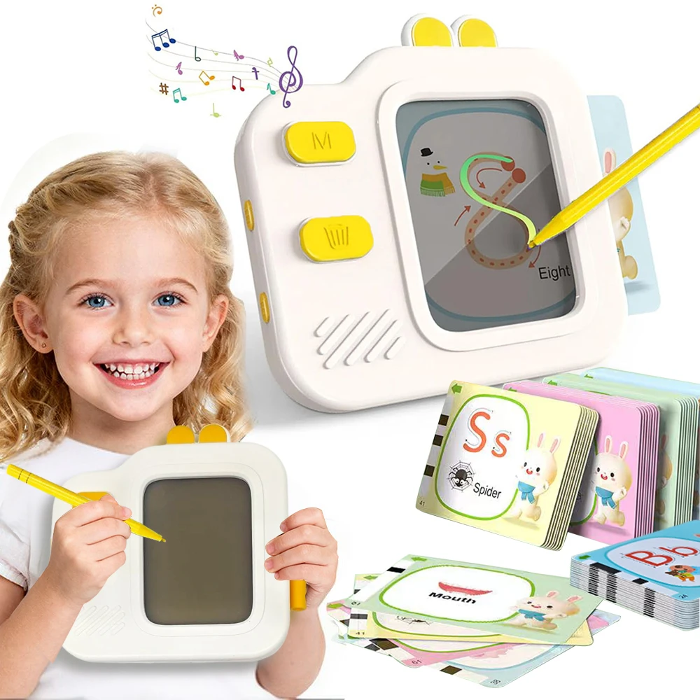 

Painting & Talking Flash Cards 2in1 Learning Toys, 120 Pcs Double-sided Flash Card, Educational Toy for Kids Age 3-8