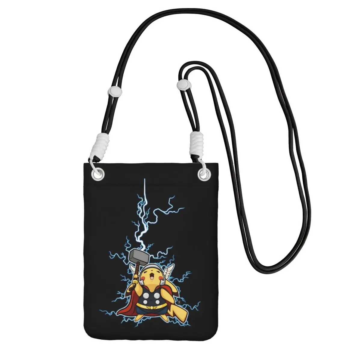 

Custom P-Pikachus Carry A Mobile Phone Bag Diagonally Men Women Series Video Games Crossbody Detachable Shoulder Strap Shopping