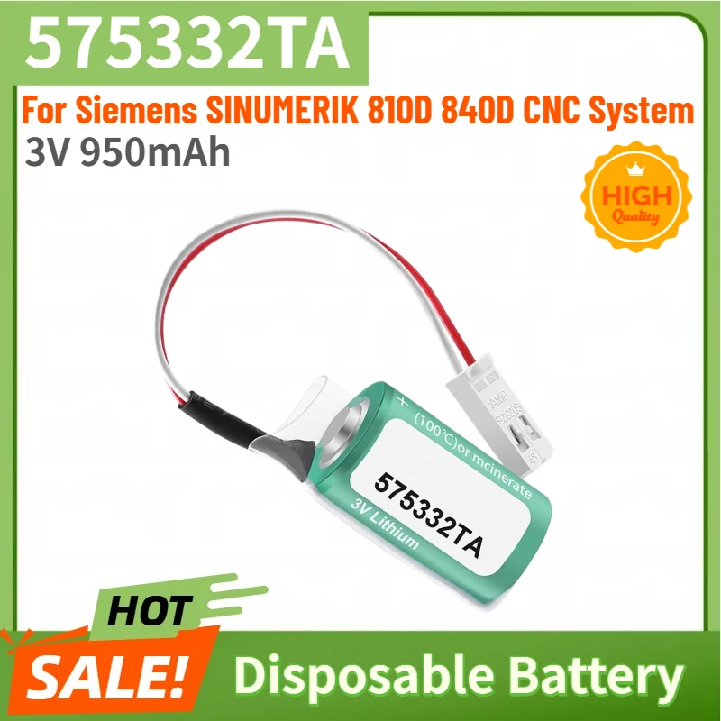 575332TA Disposable Battery 3V 950mAh 6FC5247-0AA18-0AA0 for Siemens SINUMERIK 810D 840D CNC System Non-rechargeable Battery
