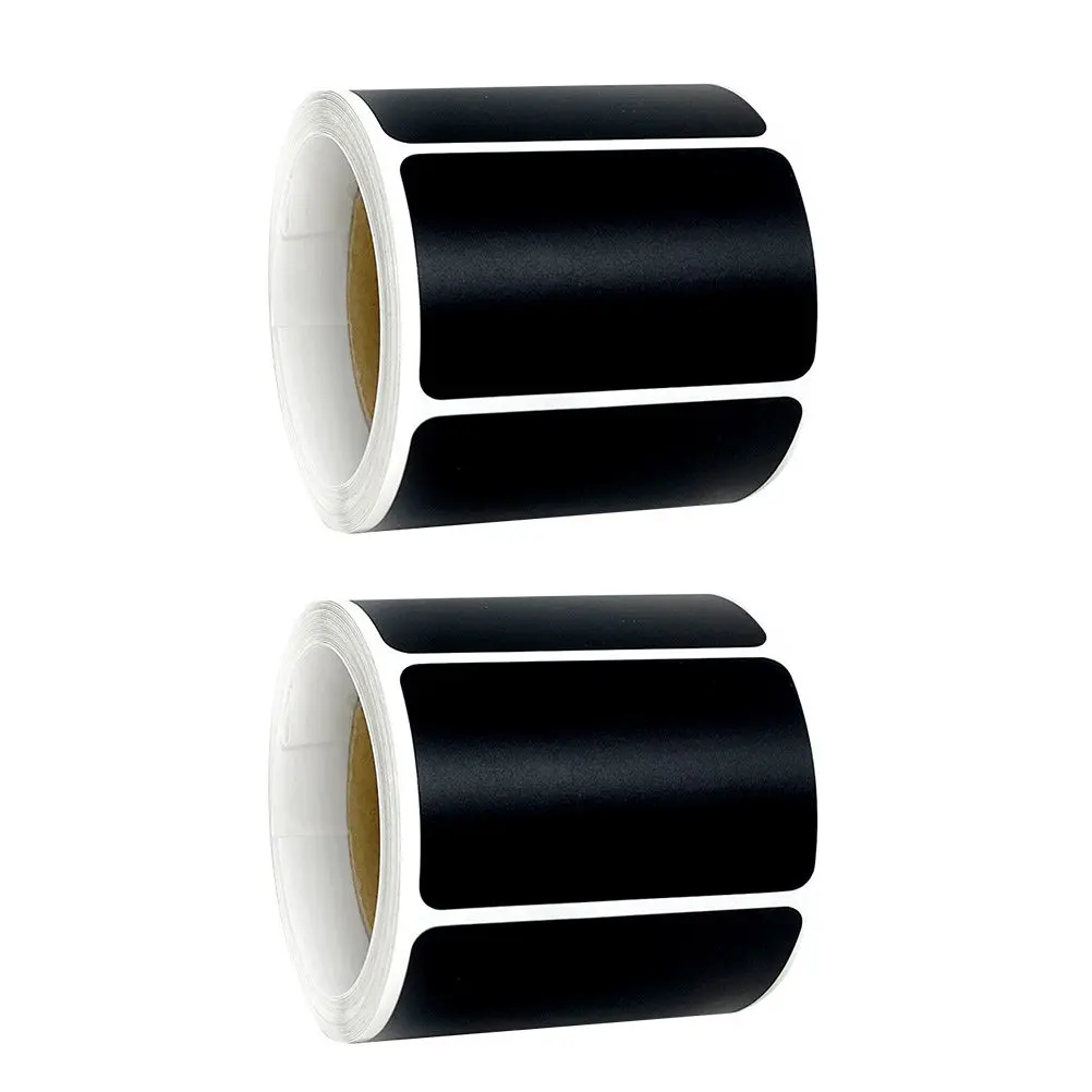

2 Rolls 5Cm Waterproof Chalkboard Sticky Stickers Reusable Self Adhesive Kitchen Labels for Seasoning Bottles Jars Containers