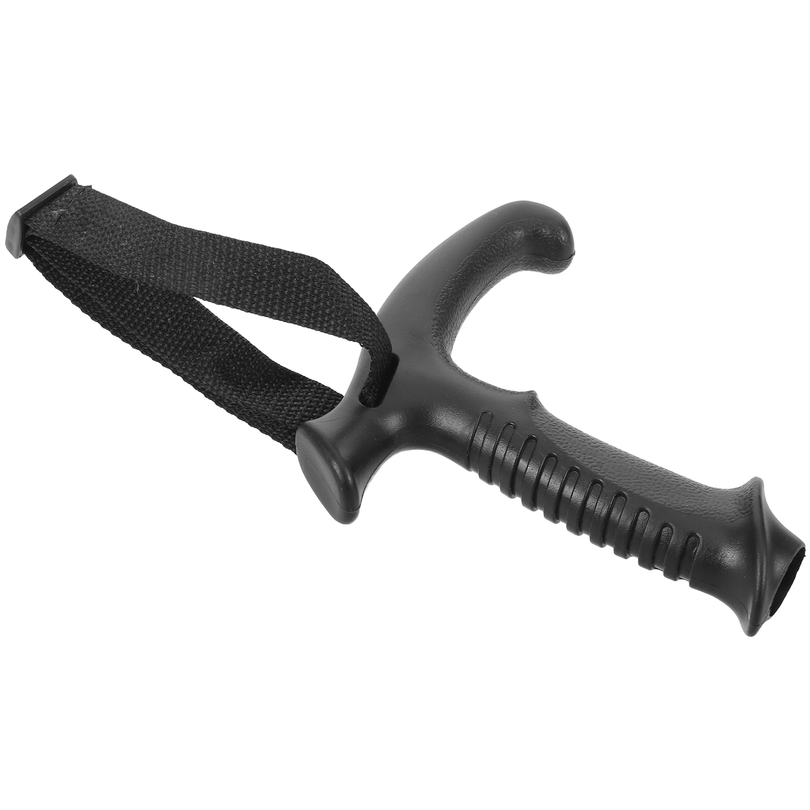 

Trekking Pole Handle Climbing Walking Stick Cane Grab Replacement Black Plastic Rod Sticks Grip with Straps